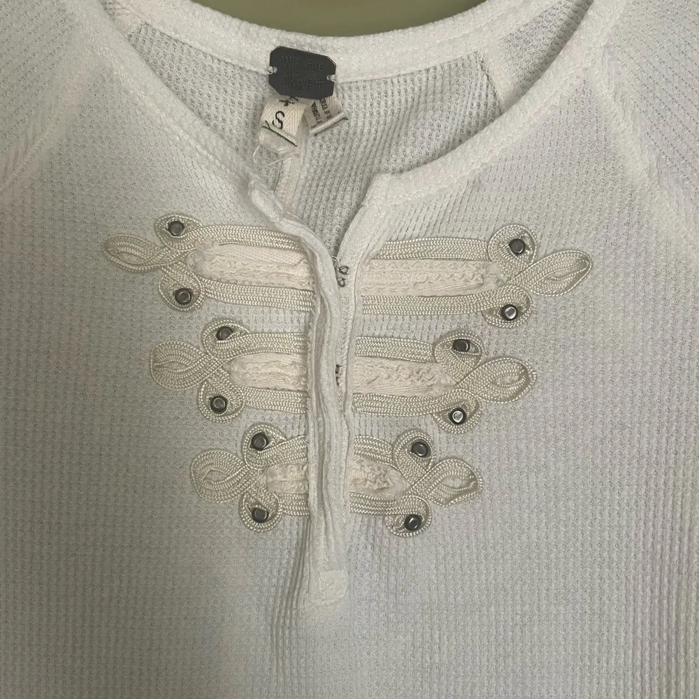 We The Free White Long Sleeve Blouse - Picture 2 of 7